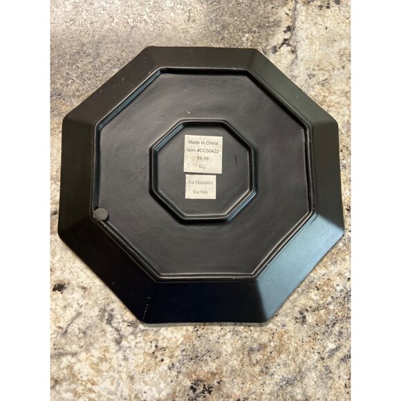 Decorative Leopard Print Plates Octagon Jungle Safari Wall Art Retro Set of 2 - Picture 4 of 5